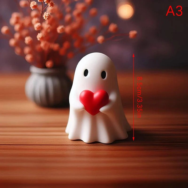 Cheeky Ghost Halloween Figurine - Halloween - Resin Ornaments & Charms - Scribble Snacks