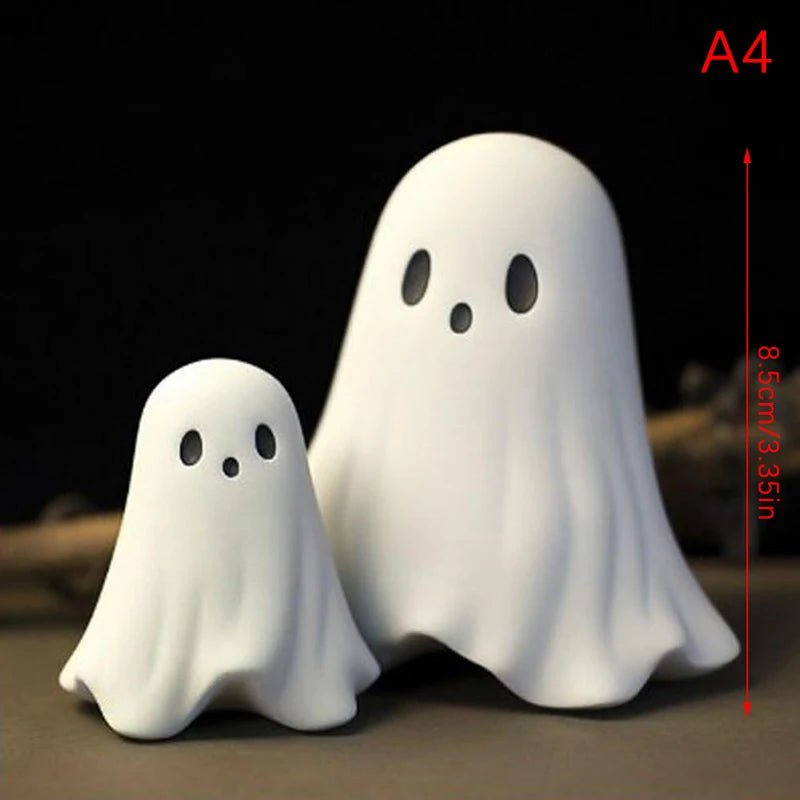 Cheeky Ghost Halloween Figurine - Halloween - Resin Ornaments & Charms - Scribble Snacks