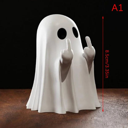 Cheeky Ghost Halloween Figurine - Halloween - Resin Ornaments & Charms - Scribble Snacks