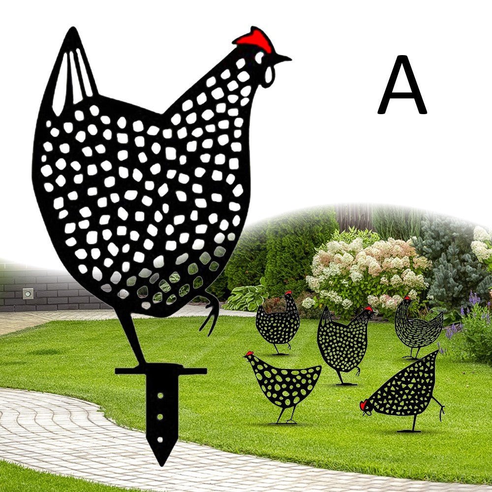 Chicken Yard Art Outdoor Garden Back Yard Gazon Stakes Hen Yard Decor - 0 - Scribble Snacks