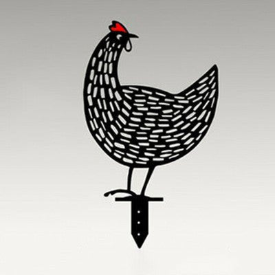 Chicken Yard Art Outdoor Garden Back Yard Gazon Stakes Hen Yard Decor - 0 - Scribble Snacks