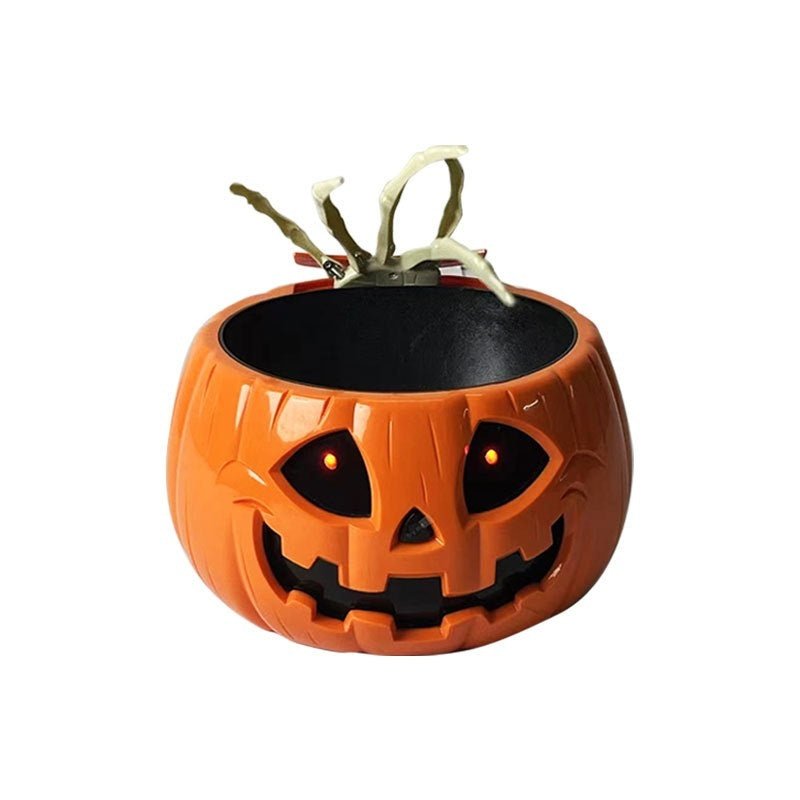 Children's Creative Electric Halloween Pumpkin Lamp Candy Bowl - 0 - Scribble Snacks