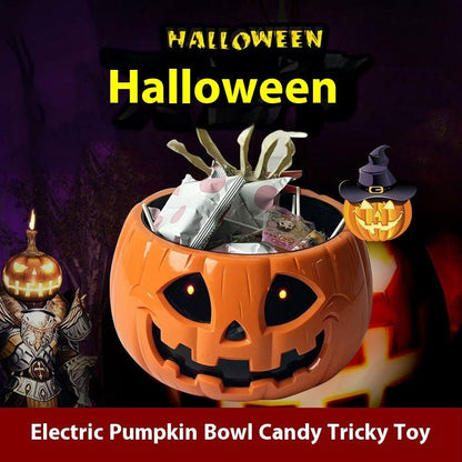 Children's Creative Electric Halloween Pumpkin Lamp Candy Bowl - 0 - Scribble Snacks