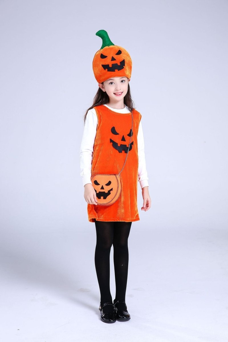 Children's Halloween costume girls pumpkin costume - 0 - Scribble Snacks