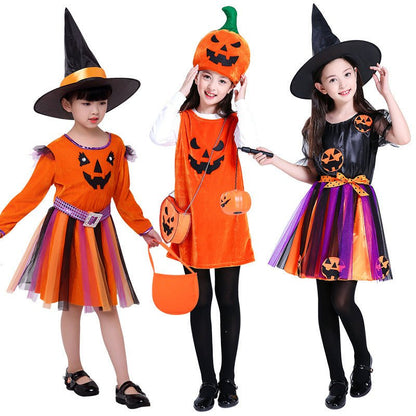 Children's Halloween costume girls pumpkin costume - 0 - Scribble Snacks