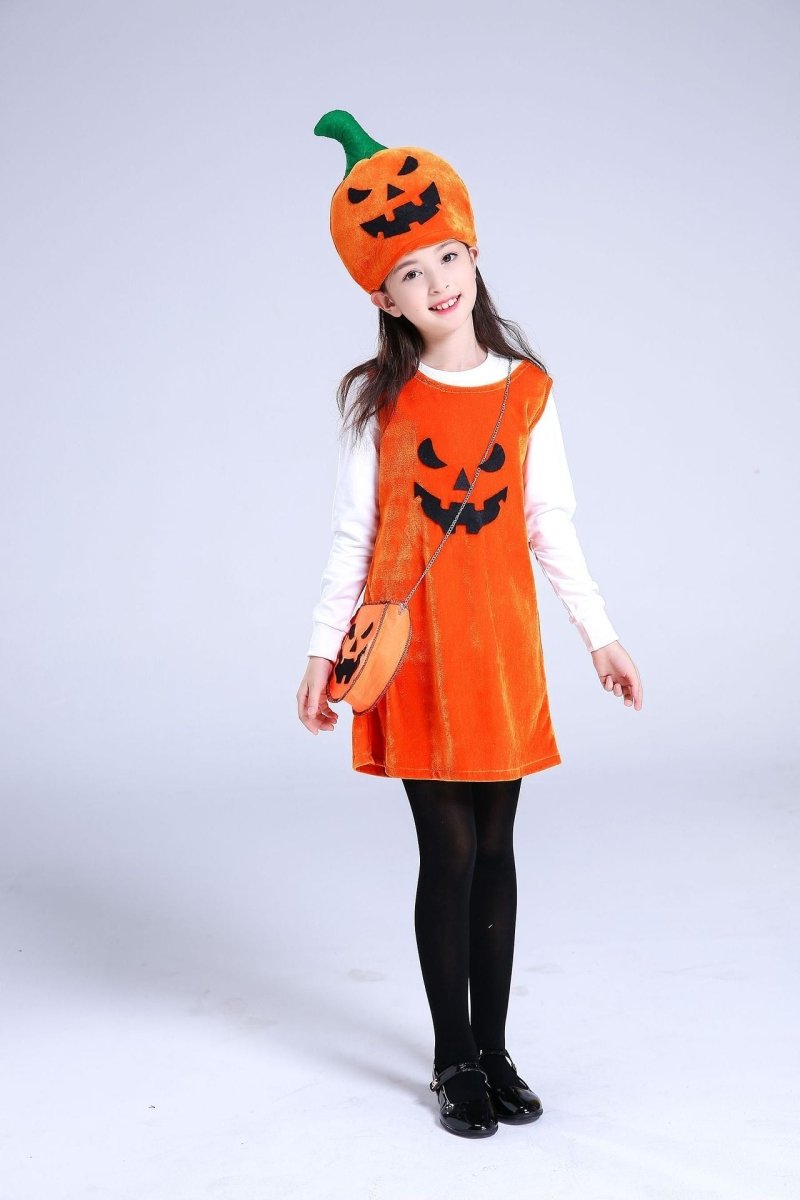 Children's Halloween costume girls pumpkin costume - 0 - Scribble Snacks