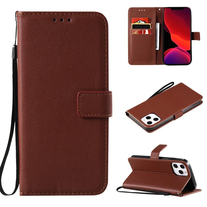 Choco Flip Leather Flipper Wallet iPhone Case - iPhone Cases - Scribble Snacks