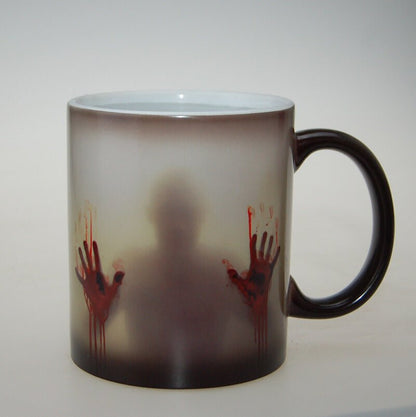 Christmas Eve Halloween Gift The Walking Dead Zombie Color Changing Mug - 0 - Scribble Snacks