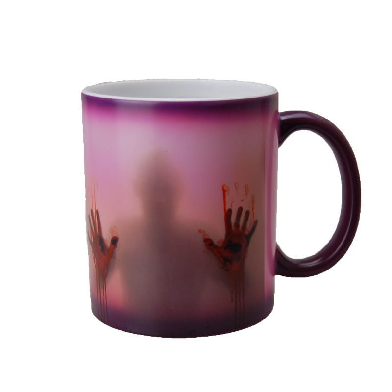 Christmas Eve Halloween Gift The Walking Dead Zombie Color Changing Mug - 0 - Scribble Snacks