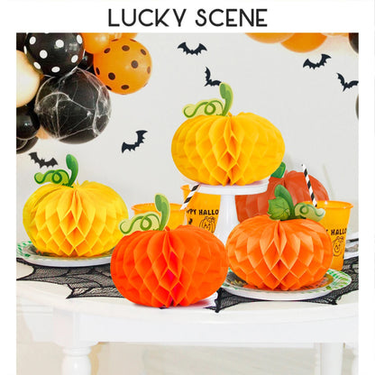 Colourful Pumpkin Decorations Packet - Halloween - Party Banners & Hanging Ornaments - Scribble Snacks