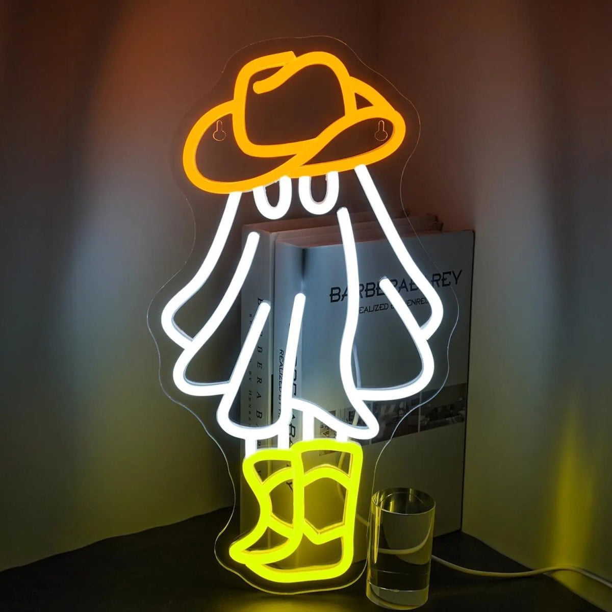 Cowboy Ghost LED Wall Art - Halloween - LED Lighting & Neon Signs - Scribble Snacks