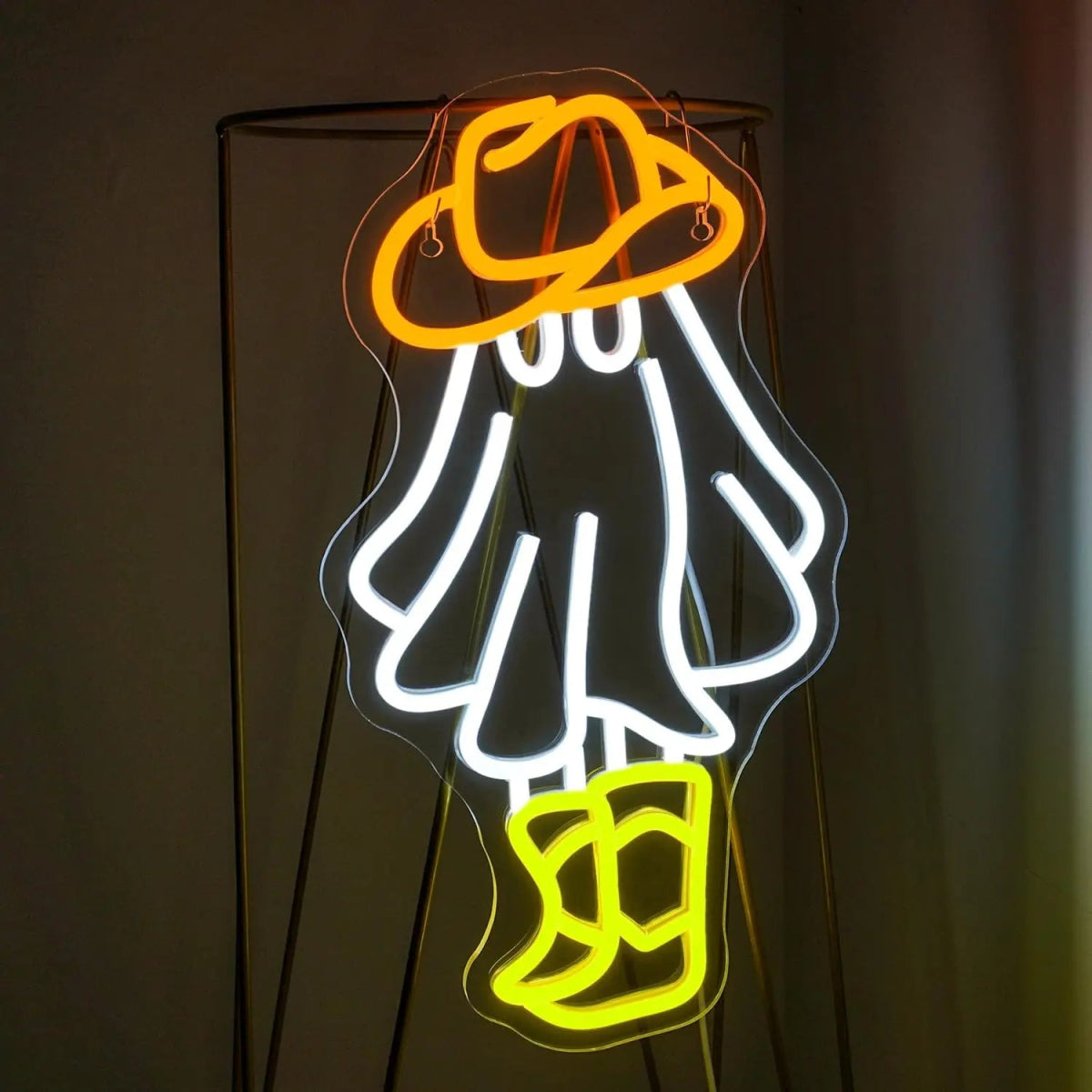 Cowboy Ghost LED Wall Art - Halloween - LED Lighting & Neon Signs - Scribble Snacks