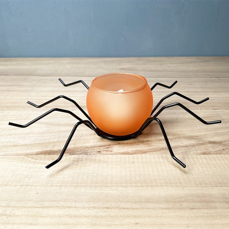 Creative Halloween Wrought Iron Spider Candle Holder - 0 - Scribble Snacks