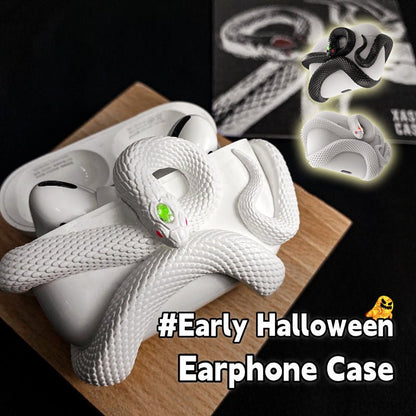 Creative Horrible Snake Wireless Earphone Case Headset Protective Case Silicone Case Earphone Case Cover Early Halloween - 0 - Scribble Snacks