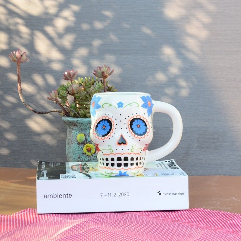 Creative Skull Stereo Ceramic Mug Halloween - 0 - Scribble Snacks