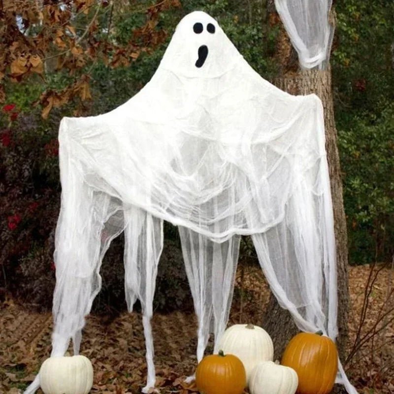 Creepy Stripe Gauze Halloween Decor - Halloween - Spider Webs & Gauze Decorations - Scribble Snacks