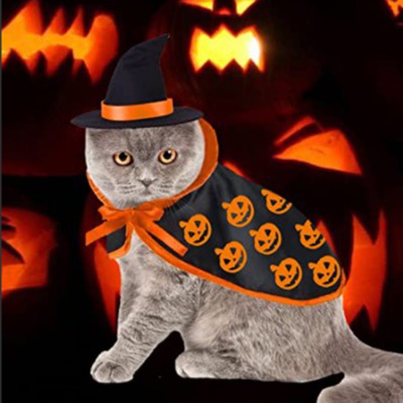 Cross - border Amazon Halloween Pet Cloak Cat Dog Saint - 0 - Scribble Snacks