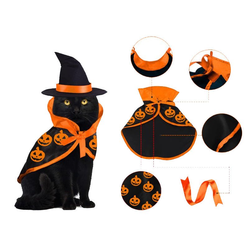 Cross - border Amazon Halloween Pet Cloak Cat Dog Saint - 0 - Scribble Snacks