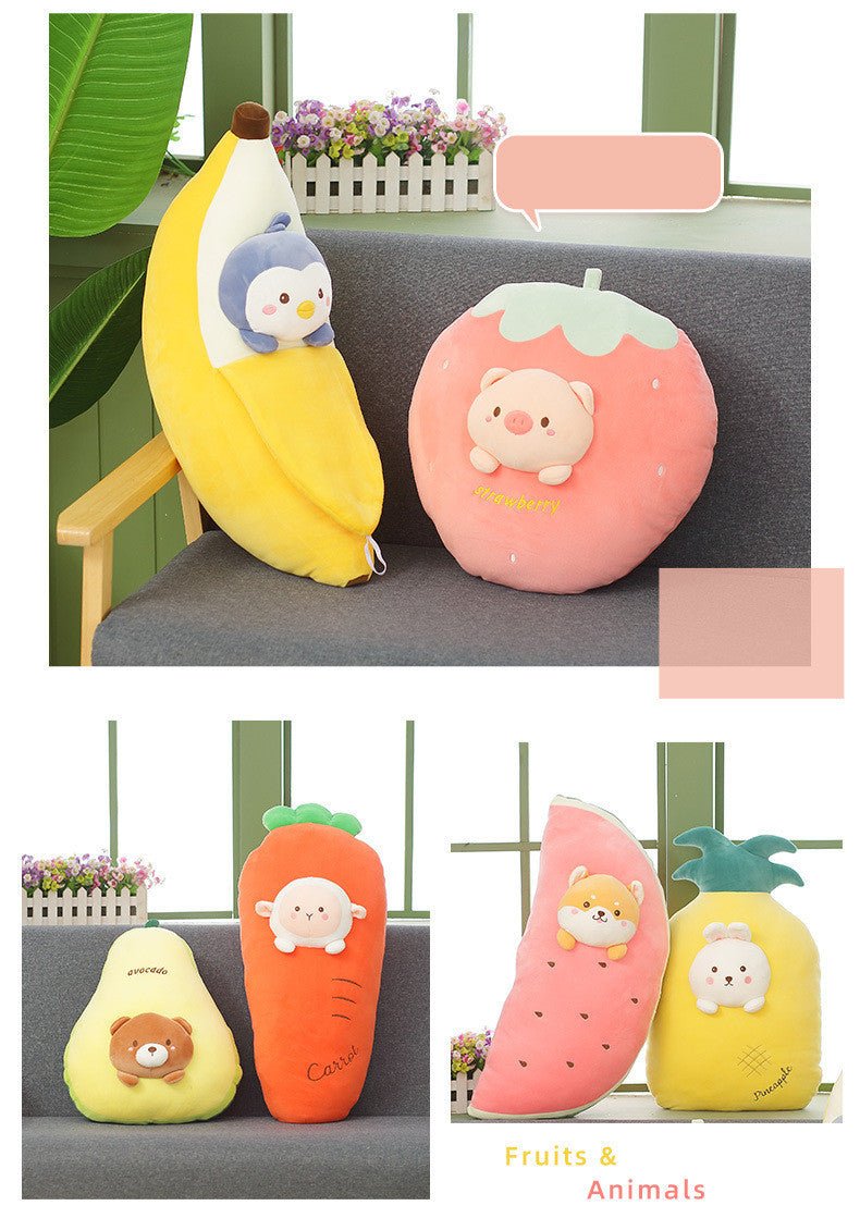 Cute Banana Pillow Carrot Doll Fruit Plush Toy - 0 - Scribble Snacks