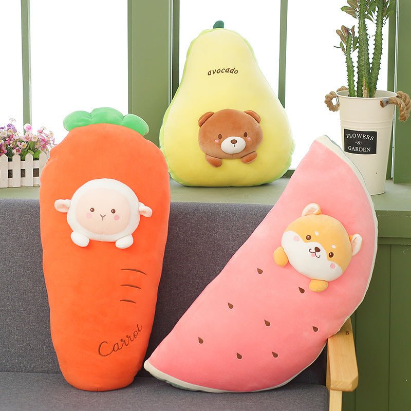 Cute Banana Pillow Carrot Doll Fruit Plush Toy - 0 - Scribble Snacks