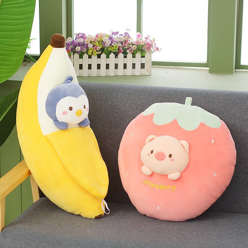 Cute Banana Pillow Carrot Doll Fruit Plush Toy - 0 - Scribble Snacks