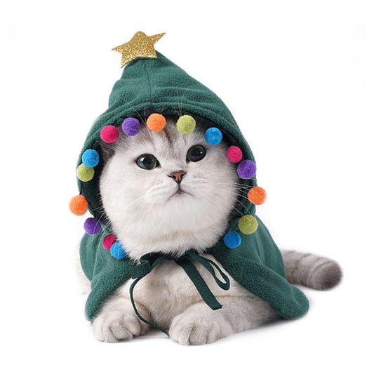 Cute Dog Cat Costume Christmas Cloak Halloween Disguise Cat - 0 - Scribble Snacks