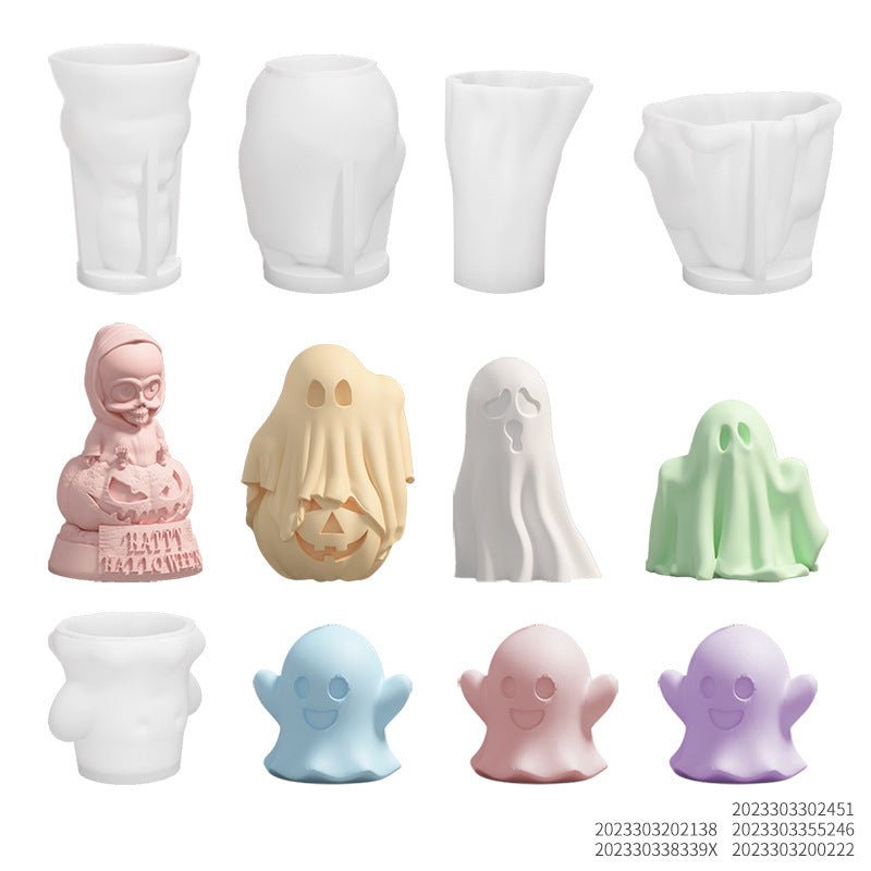 Cute Ghost Molded Silicone Halloween Decoration Diy - 0 - Scribble Snacks