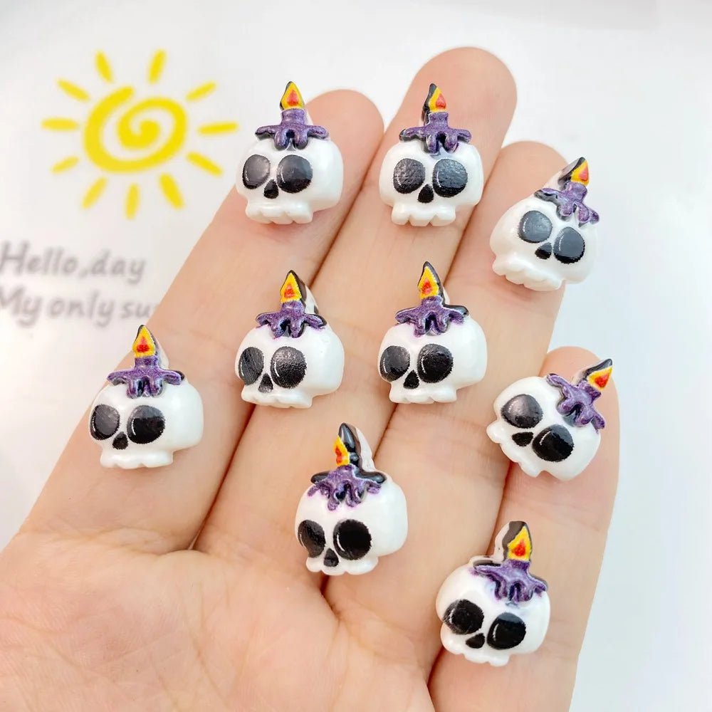 Cute Halloween Animal Embellishments Set - Halloween - Resin Ornaments & Charms - Scribble Snacks