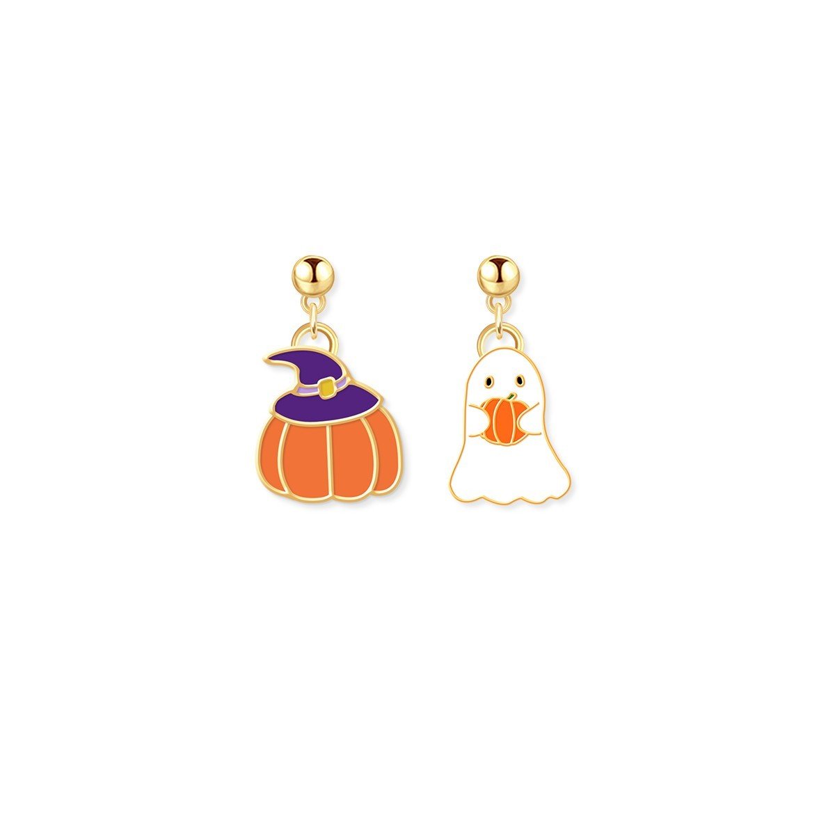 Cute Halloween Decorations Pumpkin Earrings - 0 - Scribble Snacks