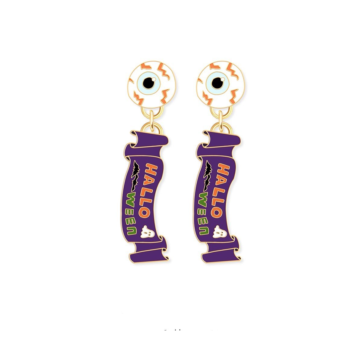 Cute Halloween Decorations Pumpkin Earrings - 0 - Scribble Snacks