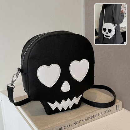 Cute Halloween Skull Small Shoulder Bags With Love Eyes Fashion Personality Crossbody Bag For Girls Women - 4 - Scribble Snacks