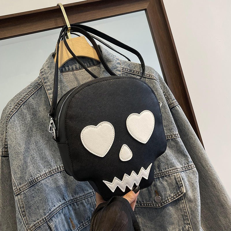 Cute Halloween Skull Small Shoulder Bags With Love Eyes Fashion Personality Crossbody Bag For Girls Women - 4 - Scribble Snacks