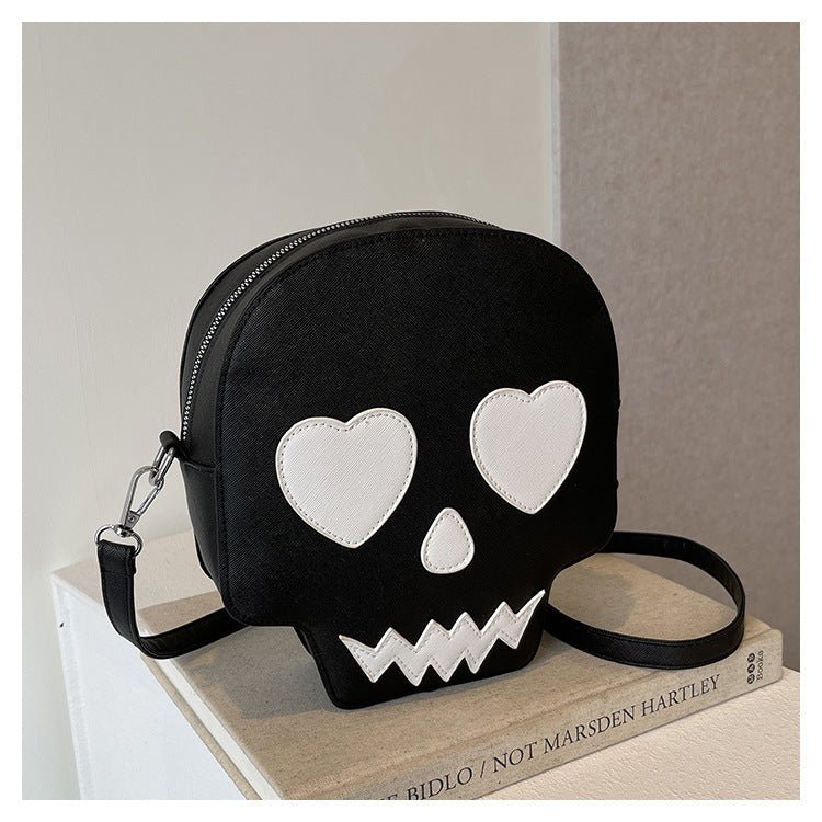 Cute Halloween Skull Small Shoulder Bags With Love Eyes Fashion Personality Crossbody Bag For Girls Women - 4 - Scribble Snacks