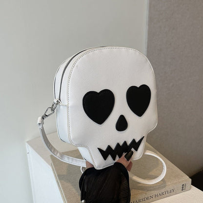 Cute Halloween Skull Small Shoulder Bags With Love Eyes Fashion Personality Crossbody Bag For Girls Women - 4 - Scribble Snacks