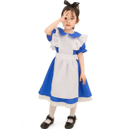 Cute Maid Costume Role Play Maid Ware Halloween Costume Children's Day Kindergarten Girls Performance Wear - 0 - Scribble Snacks