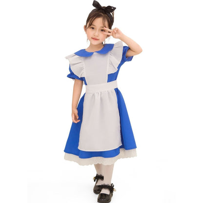 Cute Maid Costume Role Play Maid Ware Halloween Costume Children's Day Kindergarten Girls Performance Wear - 0 - Scribble Snacks