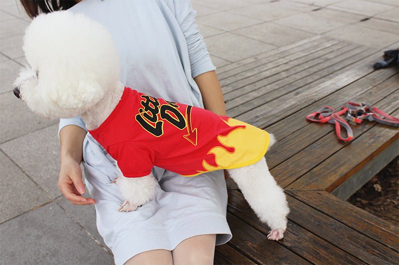 Dog clothes spring and summer clothes cartoon print T-shirt Teddy Bichon pet costume wholesale pet Halloween clothes - 0 - Scribble Snacks