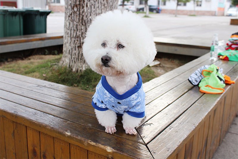 Dog clothes spring and summer clothes cartoon print T-shirt Teddy Bichon pet costume wholesale pet Halloween clothes - 0 - Scribble Snacks