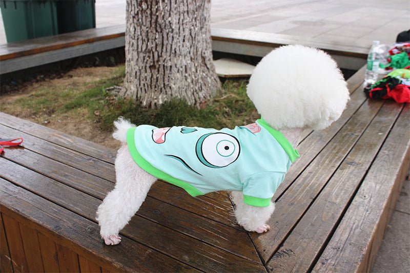 Dog clothes spring and summer clothes cartoon print T-shirt Teddy Bichon pet costume wholesale pet Halloween clothes - 0 - Scribble Snacks