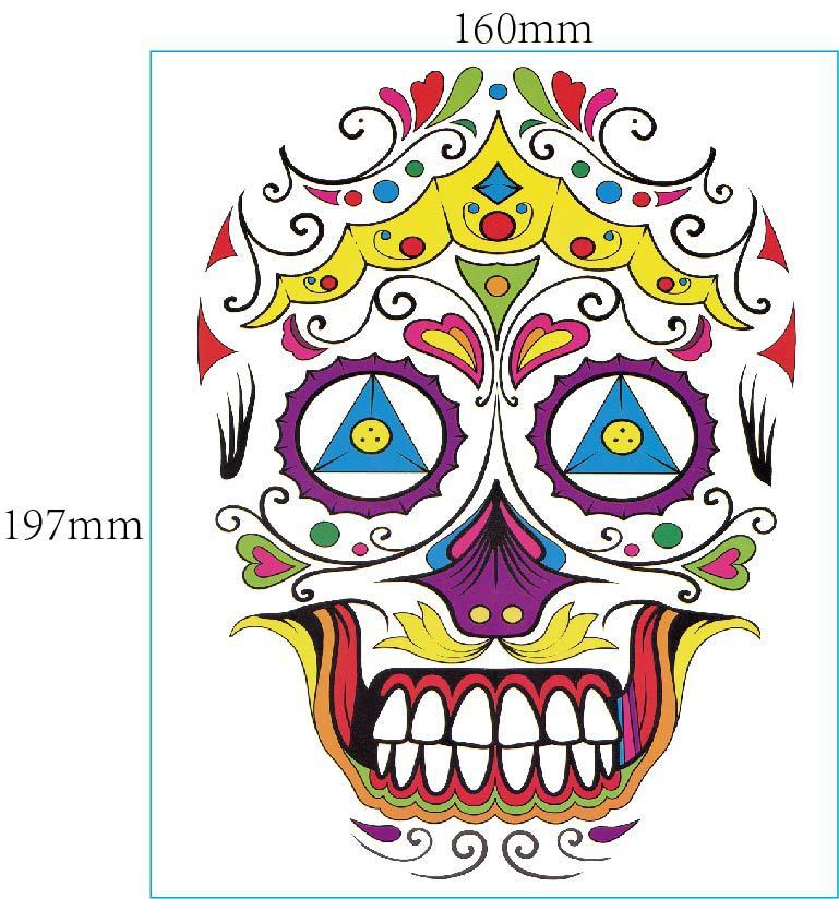 European And American Halloween Face Tattoo Stickers Day Of The Dead - 0 - Scribble Snacks