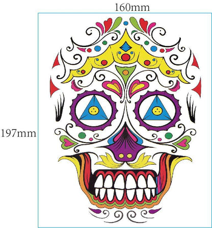 European And American Halloween Face Tattoo Stickers Day Of The Dead - 0 - Scribble Snacks