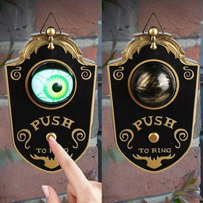 Eyeball Doorbell Halloween Props - Halloween - Voice - Activated Props & Scary Sounds - Scribble Snacks