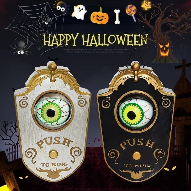 Eyeball Doorbell Halloween Props - Halloween - Voice - Activated Props & Scary Sounds - Scribble Snacks