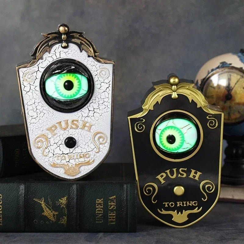 Eyeball Doorbell Halloween Props - Halloween - Voice - Activated Props & Scary Sounds - Scribble Snacks