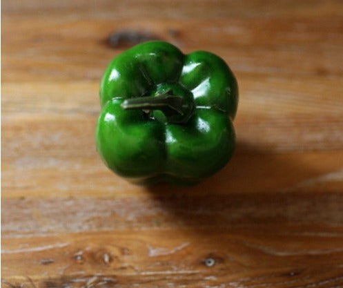 Real supplier photo: realistic fake green capsicum