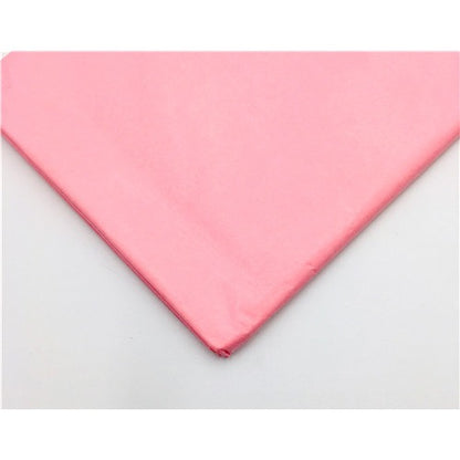 Real supplier photo: pink tissue paper, 45 sheets of 70 x 50 cm, included with the With tissue wrap option only