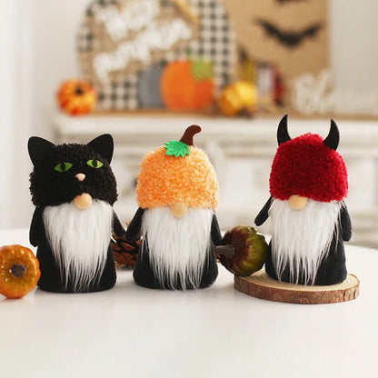 Fall Gnome Pumpkin Plush Decor - Halloween - Gnomes & Scarecrow Decorations - Scribble Snacks