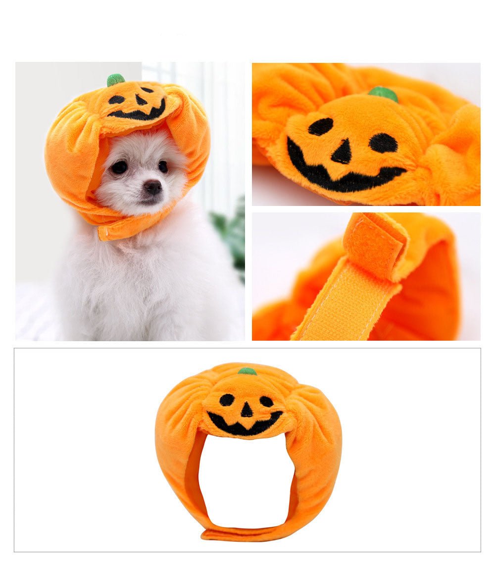 Fashion Halloween Pet Cat Dog Pumpkin Hat - 0 - Scribble Snacks