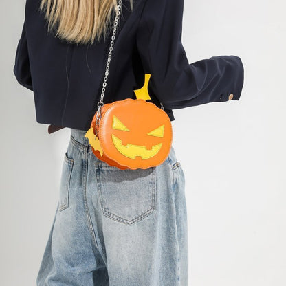 Fashion Personality Halloween Funny Pumpkin Bag - 0 - Scribble Snacks