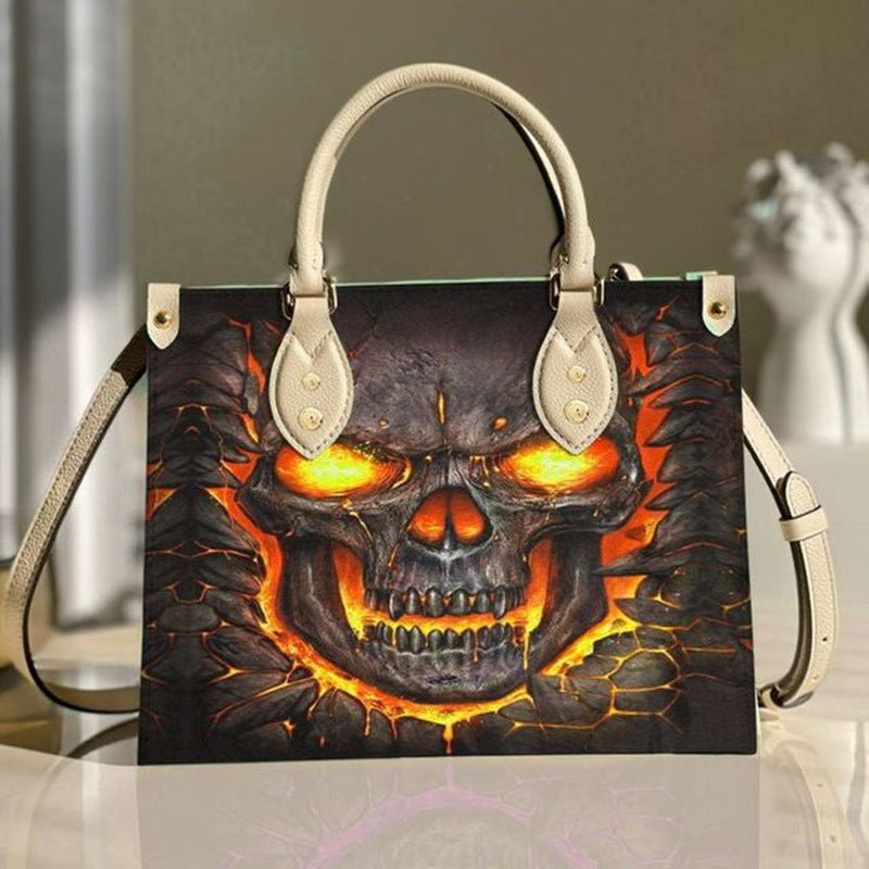 Fashion Personality Halloween Skull Pattern Tote Bag - 0 - Scribble Snacks